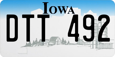 IA license plate DTT492