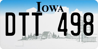 IA license plate DTT498