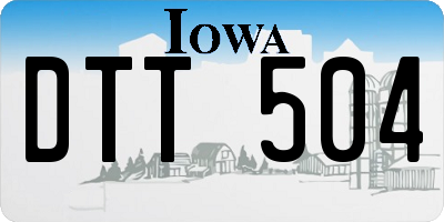 IA license plate DTT504