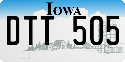 IA license plate DTT505