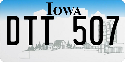 IA license plate DTT507