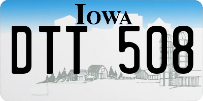 IA license plate DTT508
