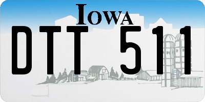 IA license plate DTT511