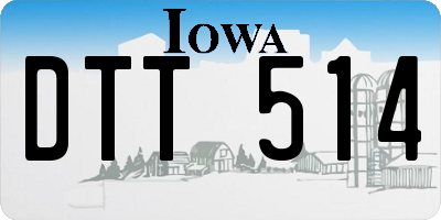 IA license plate DTT514