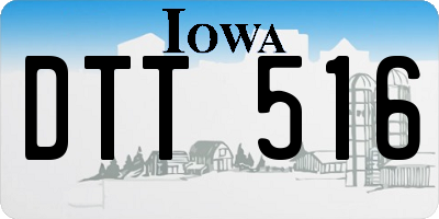 IA license plate DTT516