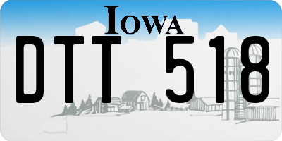 IA license plate DTT518