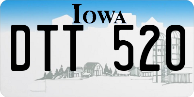 IA license plate DTT520
