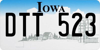 IA license plate DTT523