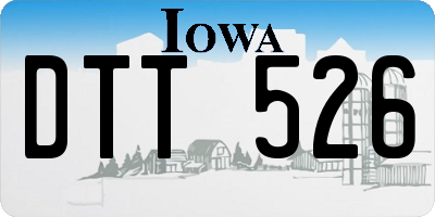 IA license plate DTT526