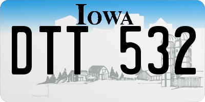IA license plate DTT532