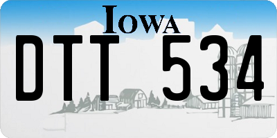 IA license plate DTT534