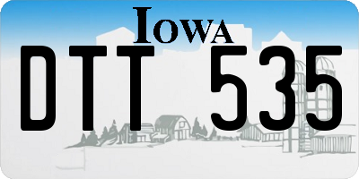 IA license plate DTT535