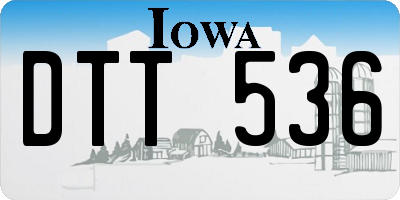 IA license plate DTT536