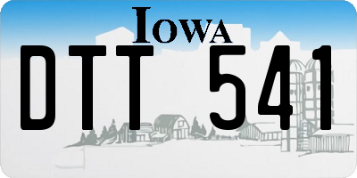 IA license plate DTT541