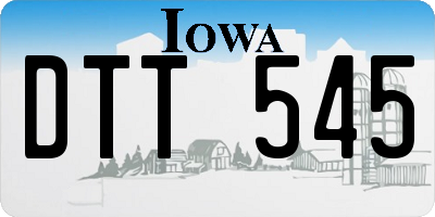 IA license plate DTT545