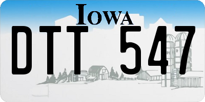 IA license plate DTT547