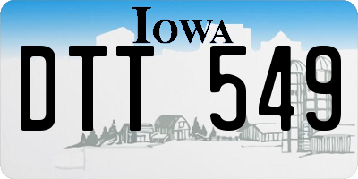 IA license plate DTT549