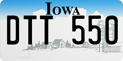 IA license plate DTT550