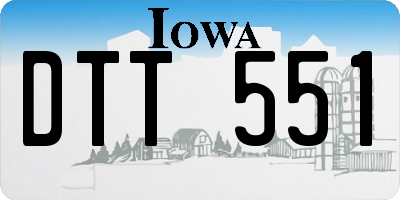 IA license plate DTT551