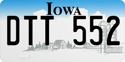 IA license plate DTT552