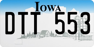 IA license plate DTT553