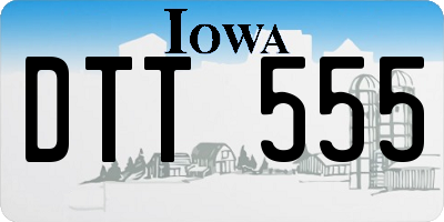 IA license plate DTT555