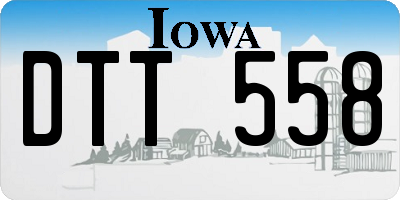 IA license plate DTT558