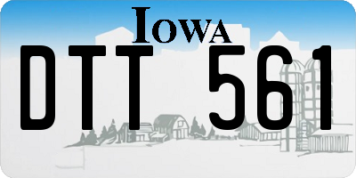 IA license plate DTT561