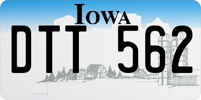 IA license plate DTT562