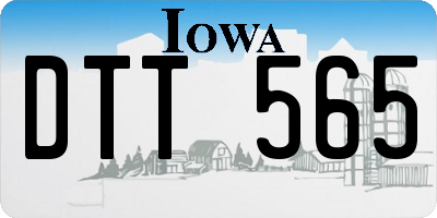 IA license plate DTT565
