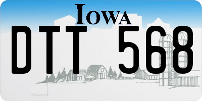 IA license plate DTT568