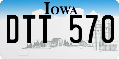 IA license plate DTT570