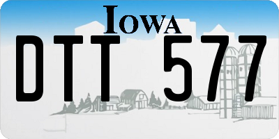 IA license plate DTT577