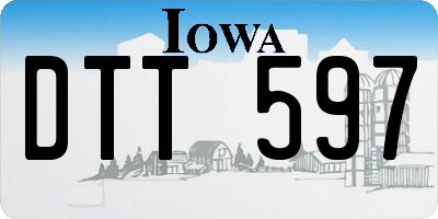 IA license plate DTT597