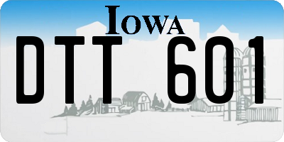 IA license plate DTT601