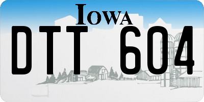 IA license plate DTT604