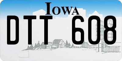 IA license plate DTT608