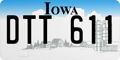 IA license plate DTT611