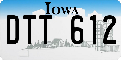 IA license plate DTT612