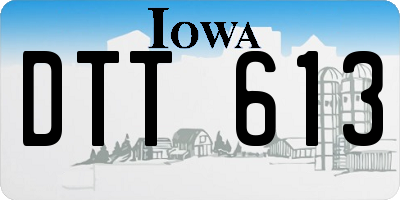 IA license plate DTT613