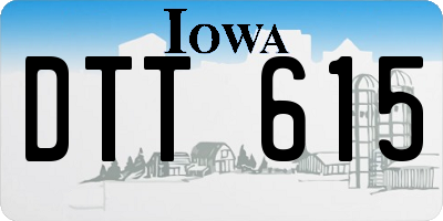 IA license plate DTT615