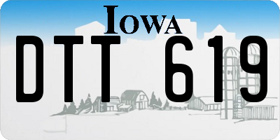 IA license plate DTT619