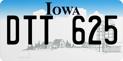 IA license plate DTT625