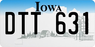 IA license plate DTT631