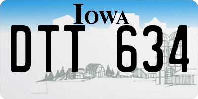 IA license plate DTT634