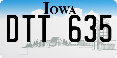 IA license plate DTT635