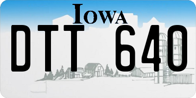 IA license plate DTT640