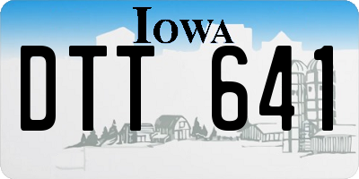 IA license plate DTT641