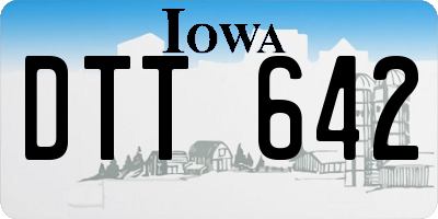 IA license plate DTT642