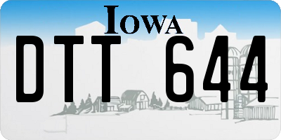 IA license plate DTT644